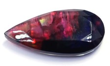 EGL Certified 28.25 Ct Natural Ammolite Pear Cut Loose Gemstone 35x17 mm 6AGM