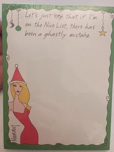 Leslie Moak Murray Christmas Notepad With Magnet – Funny Saying