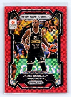 James Nunnally 2023-24 Panini Prizm EuroLeague #36 Red Power Prizm #/75