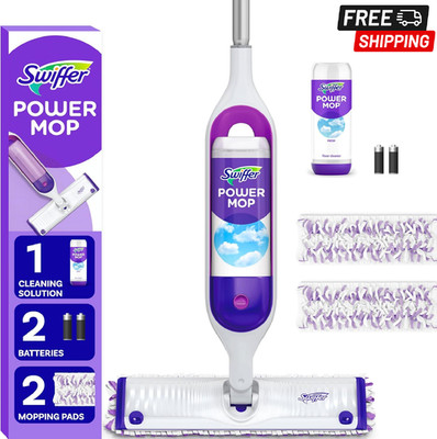 NIB Swiffer PowerMop Multi-Surface Mop Kit for Floor Cleaning - Fresh Scent