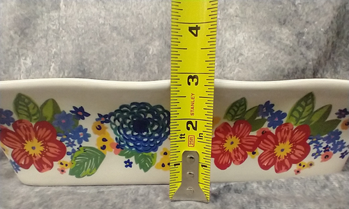 Pioneer Woman Casserole Baking Dish Scalloped Edge Rectangle Dazzling Dahlias GC - Picture 20 of 24