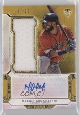 2018 Topps Triple Threads Single Jumbo Relics Gold 7/25 Marwin Gonzalez Auto 9su