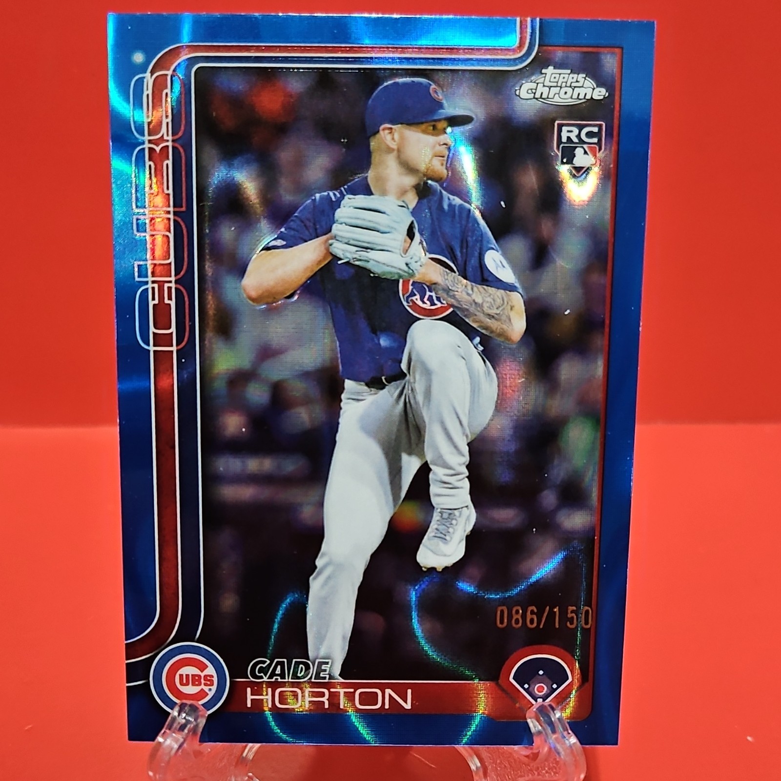 Topps 2025 Chrome Update Blue Refractor Cade Horton Cubs Rookie #USC63 /150 Card