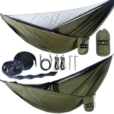 Hammock with Mosquito Net, Lightweight, Japanese Brand LUHANA 3m Strap