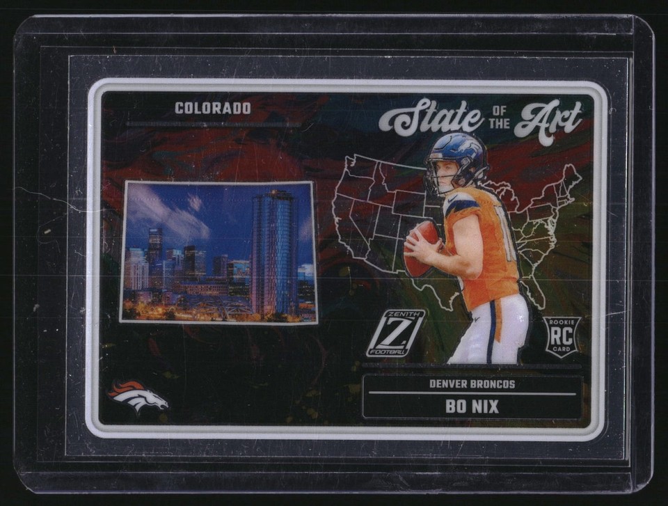 2024 Panini Zenith Bo Nix #20 State of the Art Denver Broncos