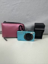 Samsung SL202 Digital 10.2 Camera New Battery and Charger Sky Blue Tested Bundle