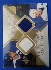 Borje Salming Mats Sundin MAPLE LEAFS 2007-08 SPx Dual Game Used Jersey