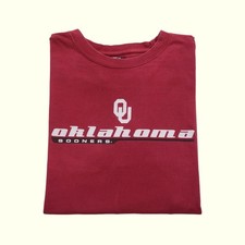 STARTER NCAA VTG 90s RETRO OU SOONERS FOOTBALL OKLAHOMA RED GRAPHIC T SHIRT XL