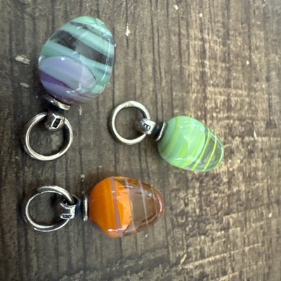 Authentic Trollbeads Silver Decorative Egg Kit  3 Beads
