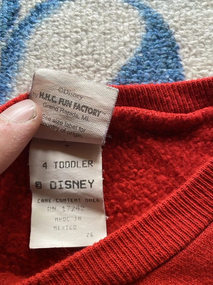 Sudadera De Colección Disney El Rey León Simba Jóvenes Niños Pequeños Talla 4T Roja ¡RARA! Foto 4 de 4