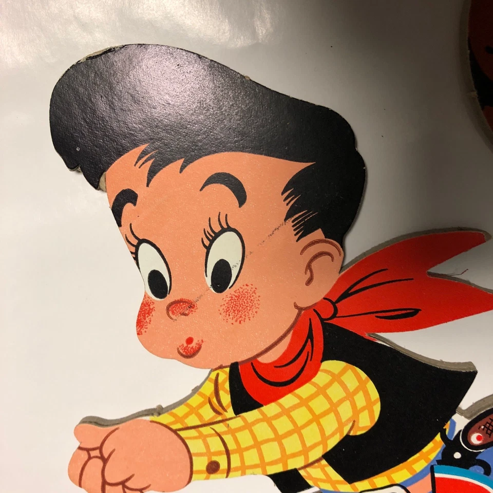 Vtg Dolly Toy Company Wall Hangings Western Horse Boy Cow Hat 4 Pieces - Image 4 of 4