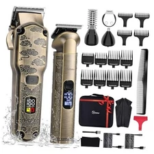 Hatteker Professional Hair Clippers for Men Beard Trimmer Clippers and Bronze