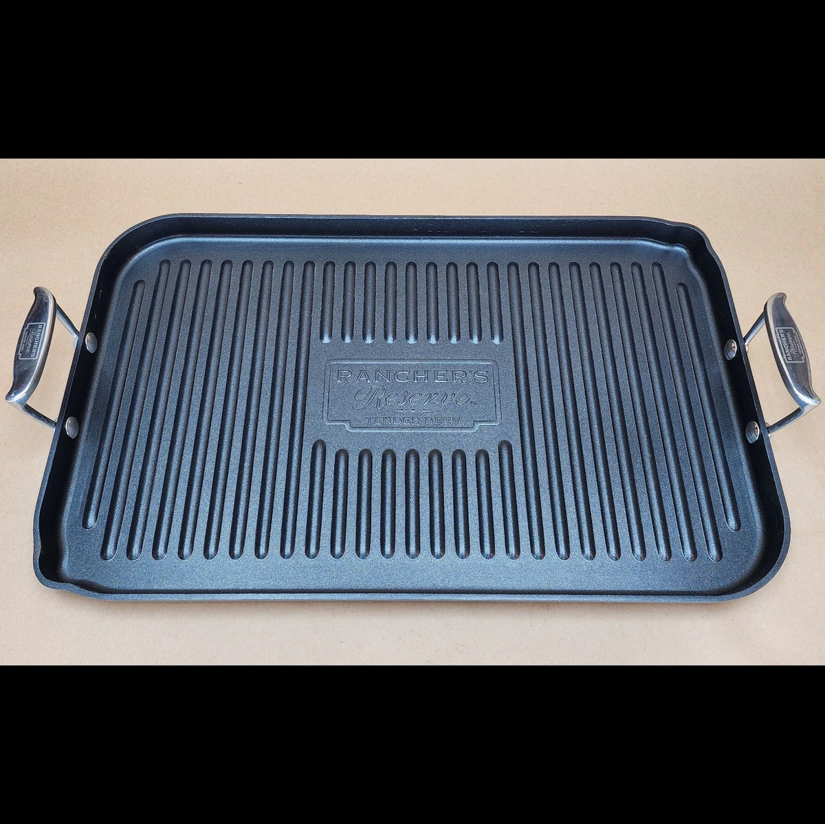 Rancher's Reserve 13" x 20" Aluminio Anodizado Antiadherente Plancha Parrilla Sartén