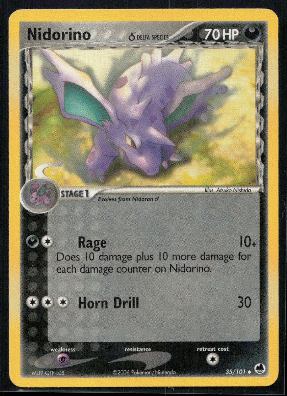 Nidorino (Delta Species) Uncommon Dragon Frontiers 35/101 NM