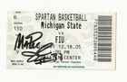 Magic Johnson signed Michigan State University basketball ticket stub