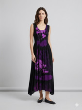 Womens Plus Size Curve Abstract Print Maxi Elasticated Dress Upto UK SIZE 22 P25