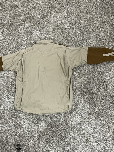 Beretta Shooting Shirt Mens XL Padded Marksman Saddle Tan Heavy Cotton Vented - Picture 5 of 12
