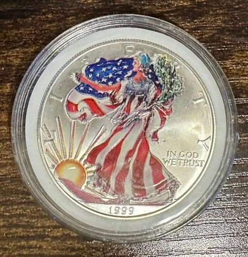 1999 American Silver Eagle - Colorized - 1 Troy Ounce .999 Fine Silver
