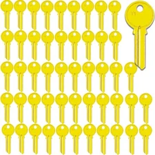 50PACK Uncut 5AY1(Y1) Blank Keys Brass Finish Copper Structures Key Blanks .