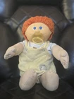 Cabbage Patch Kids Doll Red Yarn Hair Blue Eyes Soft Body Signed Outfit Pacifier