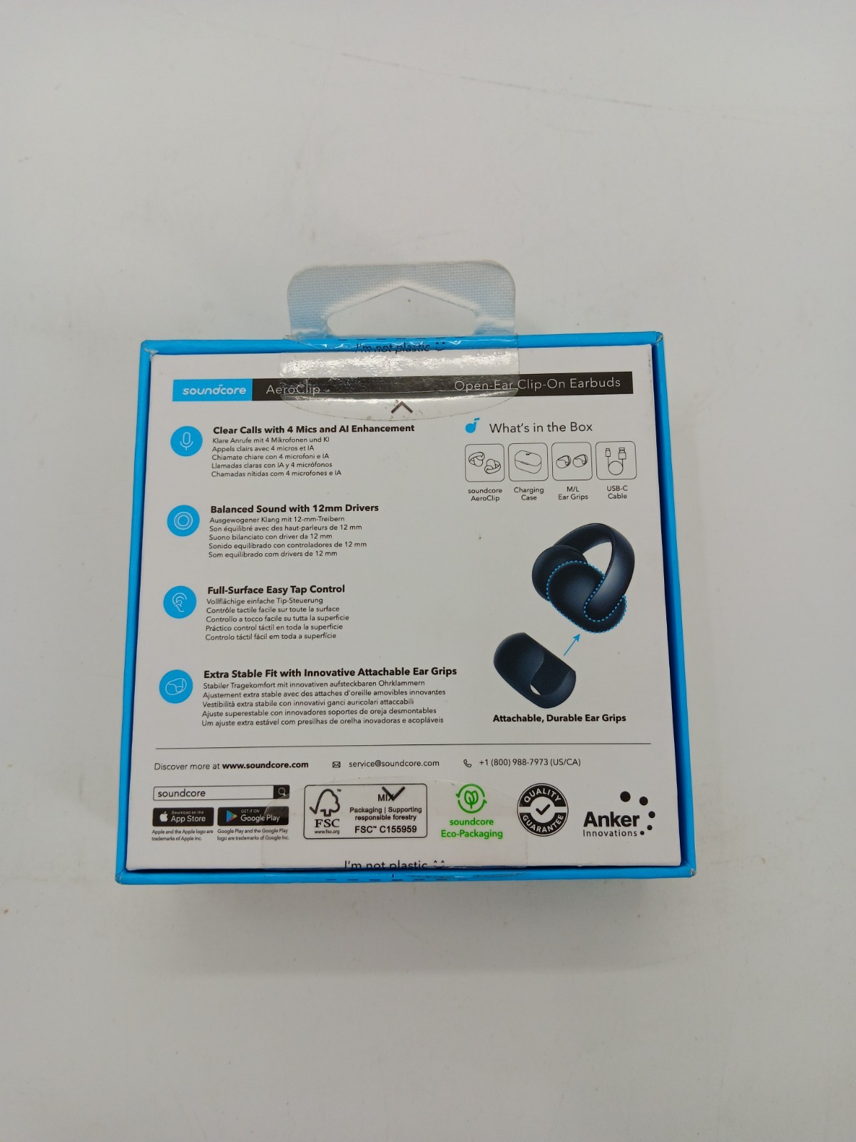 Soundcore by Anker AeroClip Open Ear Clip On Earbuds Black A3388Z11