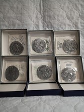 Set Of 6 Wendell August Forge Christmas Ornaments New In Boxes