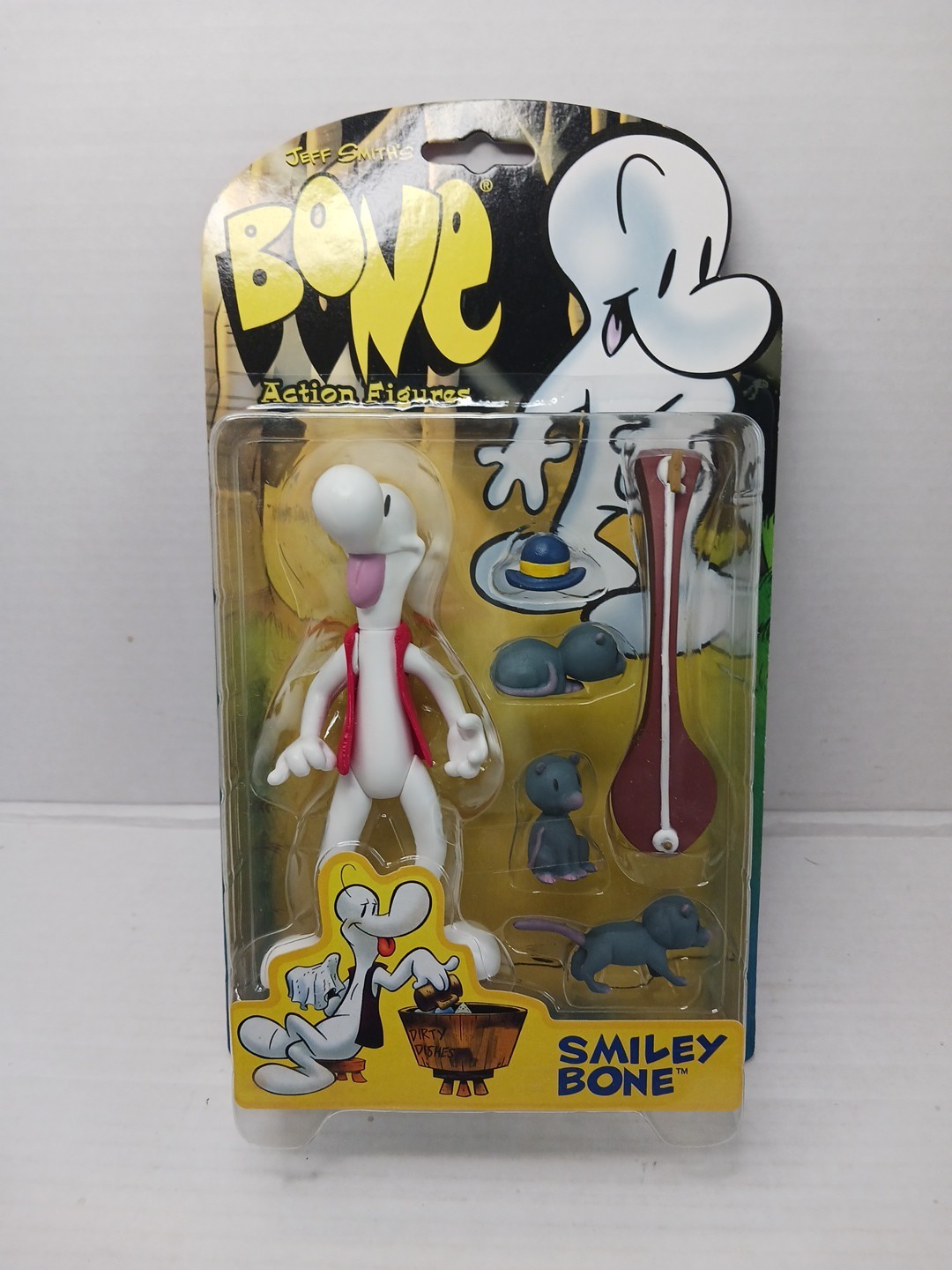Vintage 1998 CB Cartoon Books Jeff Smith Smiley Bone Action Figure MOC