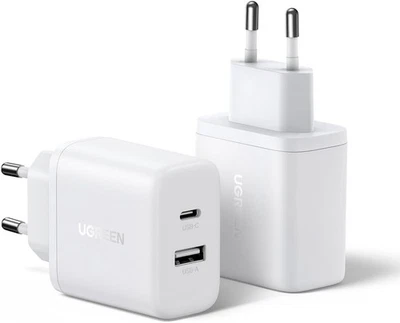 UGREEN USB C Ladegerät 2-Pack iPhone Schnellladegerät 2 Ports Netzteil PD 20W - Bild 1 von 4