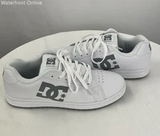DC Men's White Grey Gaveler Casual Low Top Skate Shoes Sneakers NIB Size 11