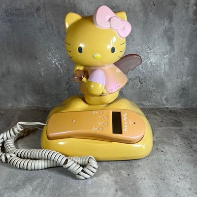 Vintage 2003 Hello Kitty Angel Caller ID Phone KT2010 Sanrio Pink Untested