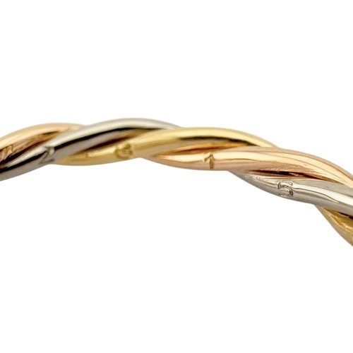 Anello Cartier #4.25 Trinity Twist oro giallo 18 carati K18 diamante usato - Foto 8 di 10