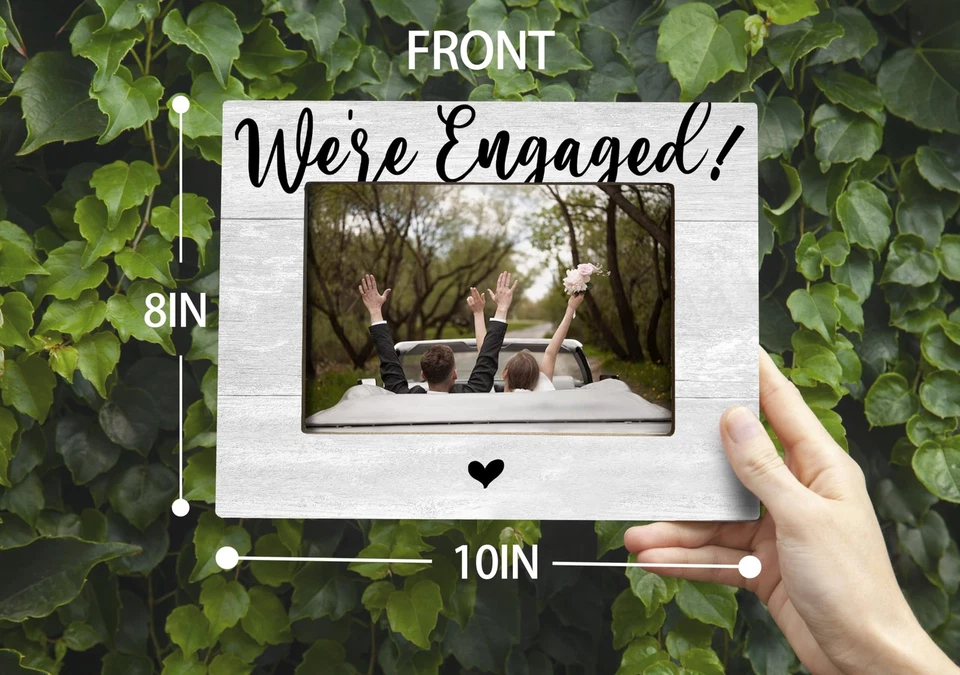 Regalos de compromiso para parejas, marco de fotos de compromiso, nos hemos comprometido, nuevo... Foto 3 de 4