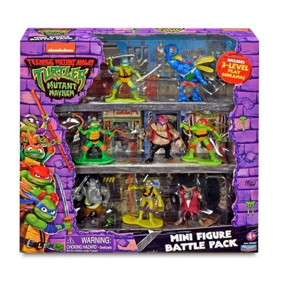 TMNT Teenage Mutant Ninja Turtles 8 Mini Figuren Battle Pack Spielzeug Set