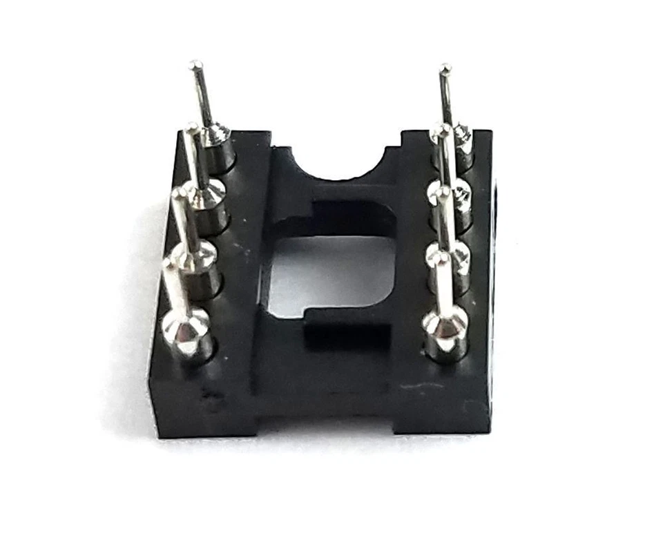 10件装DIP-8 IC插座加工圆形接触针孔间距2.54毫米DIP8 DIP 8 — 第 4/4 张图片