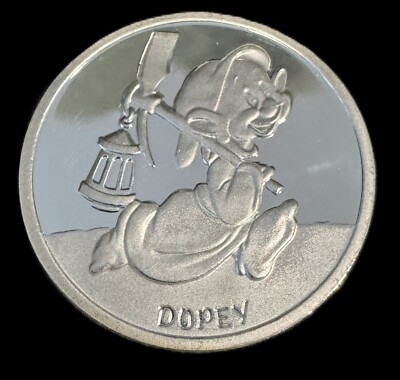 1987 Disney's 50th Snow White & The Seven Dwarfs “Dopey” 1 oz .999