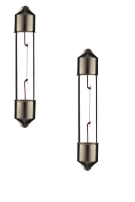2X 6 Volt 6V 30MM 31MM WARM WHITE FESTOON LED BULB CLASSIC CAR