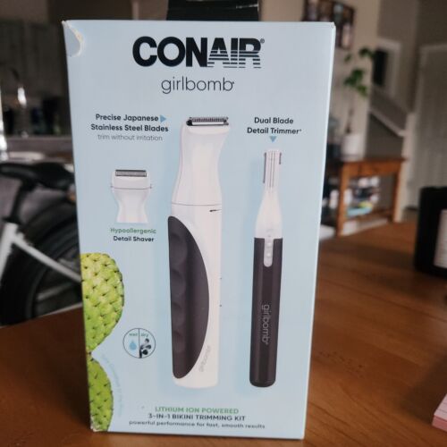 Conair Girlbomb Lithium Ion-Powered 3-in-1 Bikini Trimming Kit - NIB