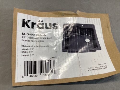 Fregadero Kraus KGD-441 Quarza SOLO HARDWARE DE INSTALACIÓN CAÍDA - Imagen 6 de 8