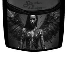 Succubus Warrior Wings Sexy Woman Grey Vinyl Decal Graphic Truck Car Hood Wrap