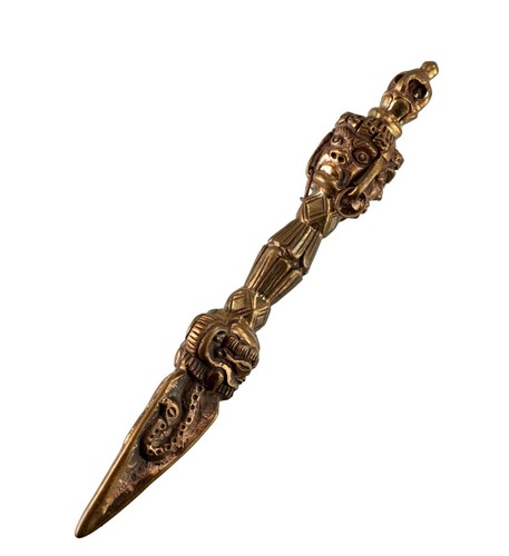 Phurba Rituel bouddhiste -Vajrakila - Fait main au Nepal - Purba 10.8 cm # 2937 - 第 1/12 張圖片