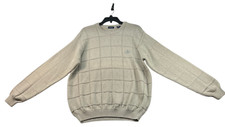 Izod Sweater Mens Size Large Tan Long Sleeve 100 Cotton Knit