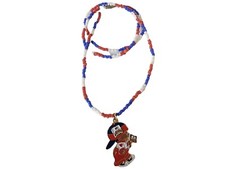 Haiti Haitian Flag bead necklace or Bracelet Mini Banner Pendant Jewelry  22"
