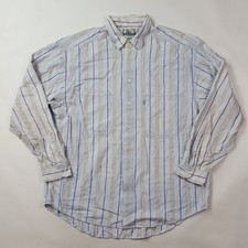 Vintage Levi's Preppy Striped Size L Collared Long Sleeve Button Up Dress Shirt