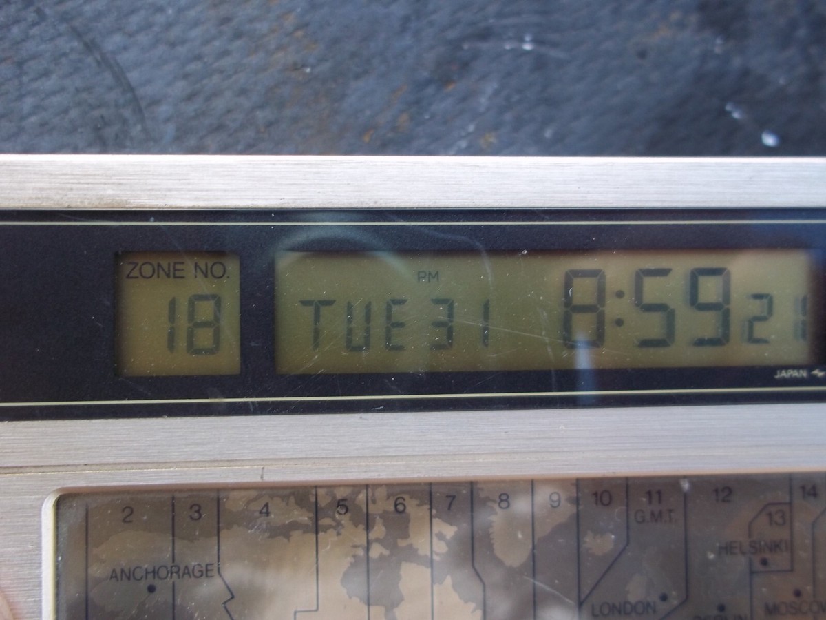 RETRO VINTAGE SEIKO WORLD TIME TOUCH SENSOR DESK CLOCK | eBay