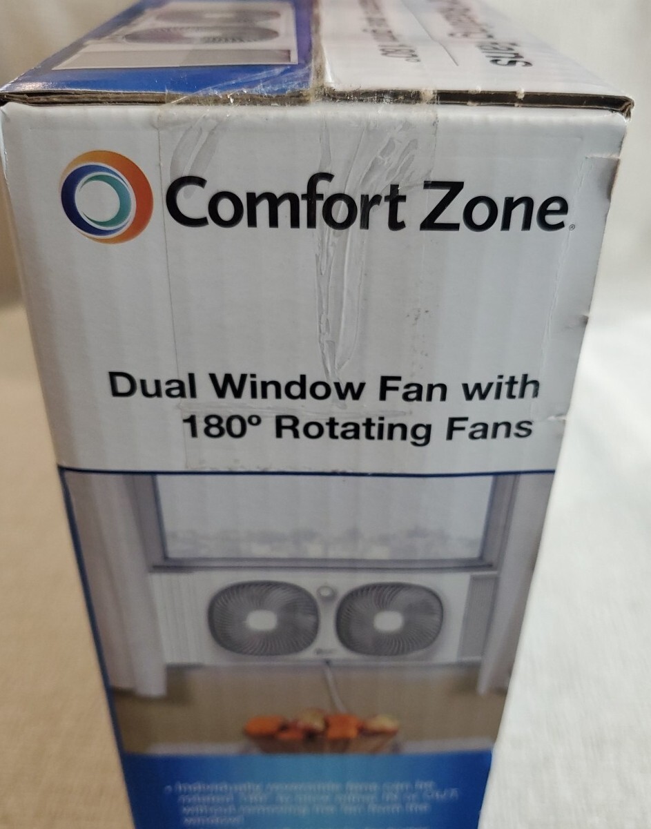 Comfort zone Dual Window Fan White CZ329WTTG 75877525260 eBay