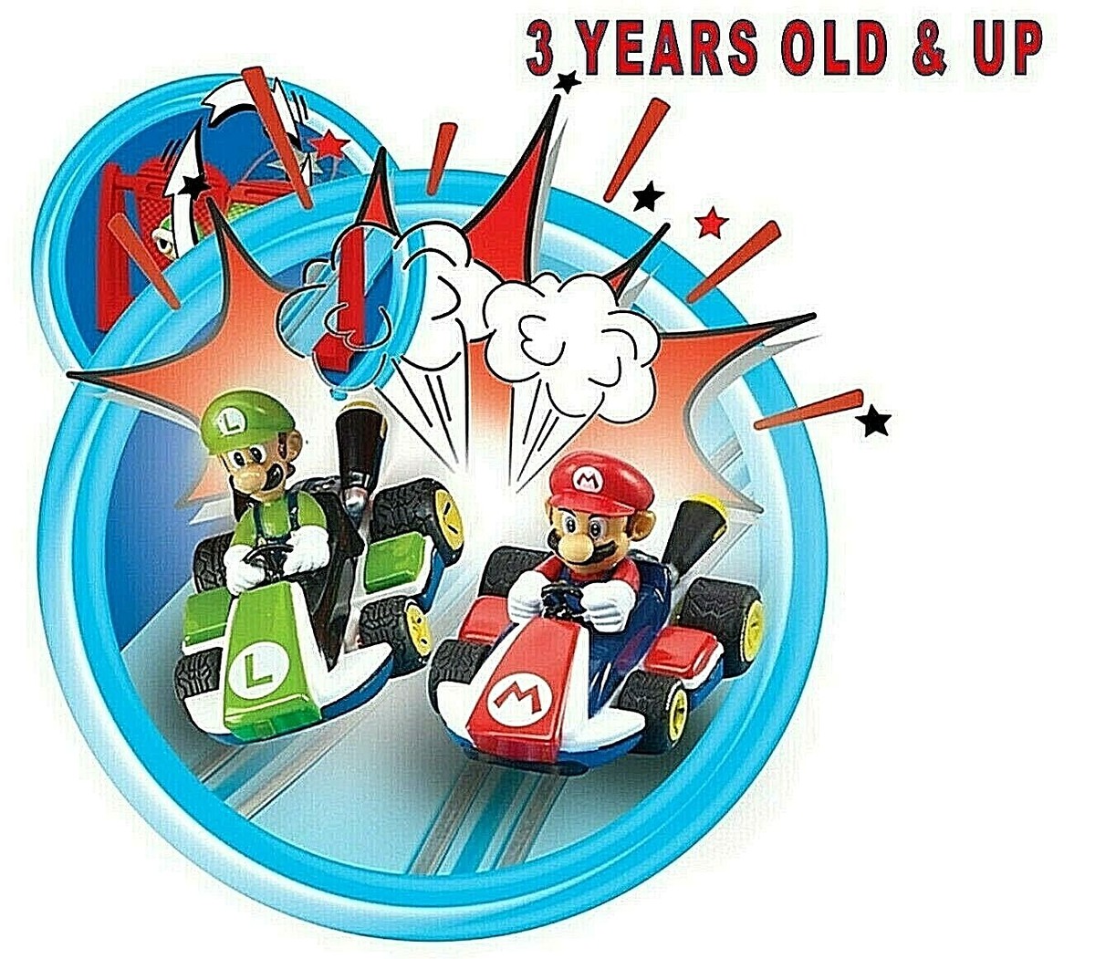 Carrera First Nintendo Mario Kart Slot Car Race Track Cars