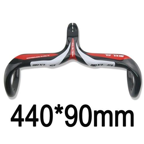 Integrated Carbon Road Bike Handlebars 28.6mm Bicycle Internal Routing Drop Bar - Picture 15 of 48