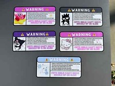 US Seller Funny Car Airbag Warning Stickers Cinnamoroll Kuromi Kirby Badtz maru