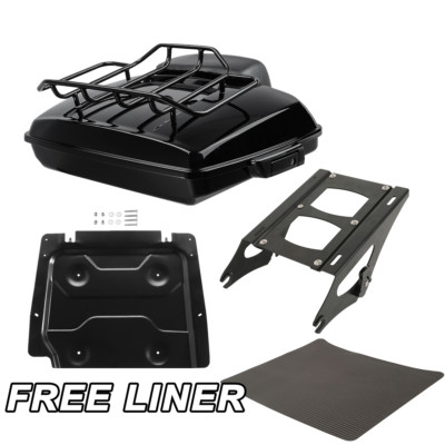 Razor Trunk Backrest Pad Mount Rack Base Plate For Harley Touring Glide 14-25 24