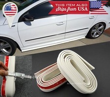 2 X 8ft White Ez Fit Bottom Line Side Skirt Lip Trim Extension For Honda Acura